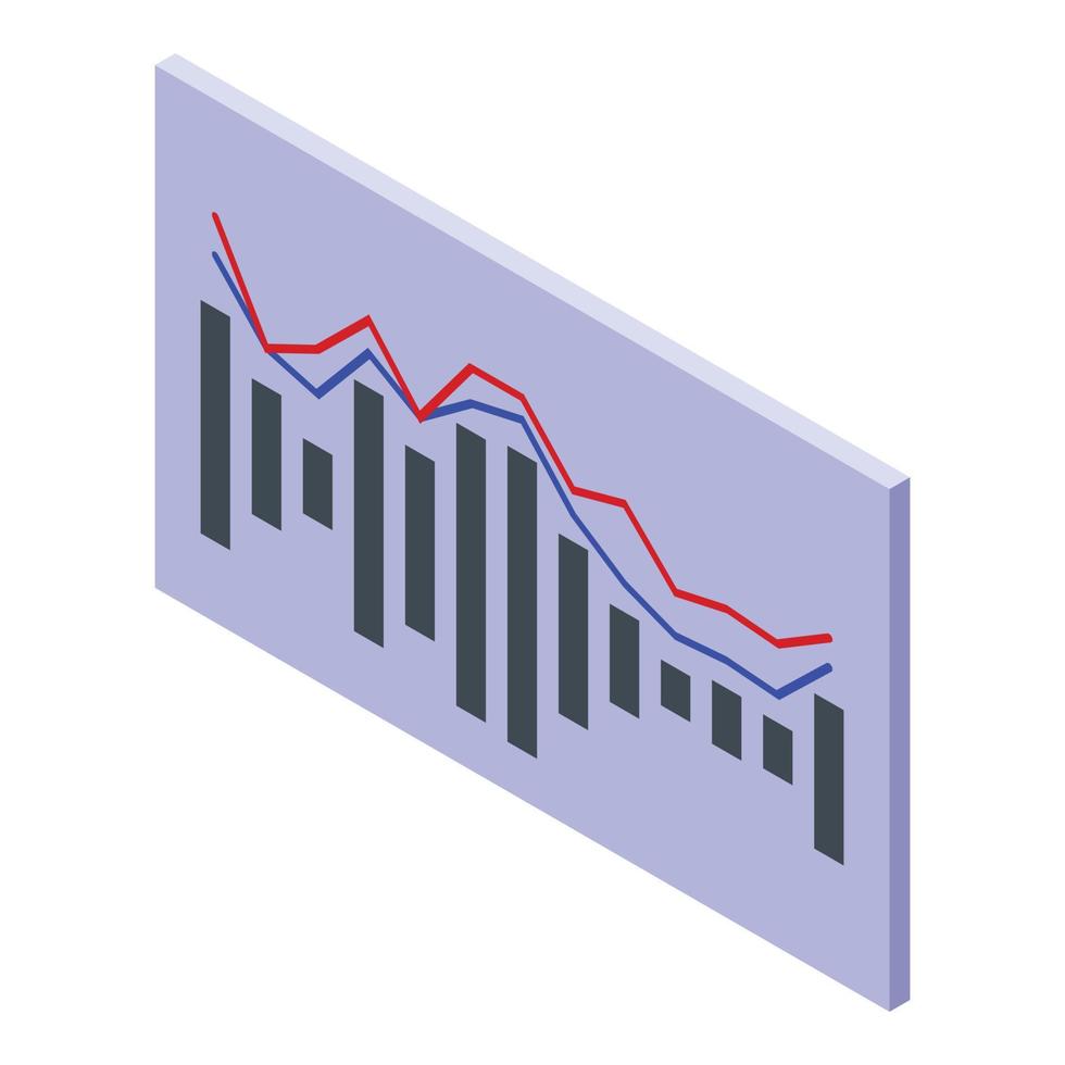 Broker banner icon, isometric style vector