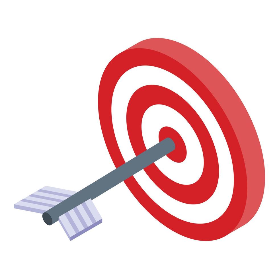 Purchasing manager target icon, isometric style vector