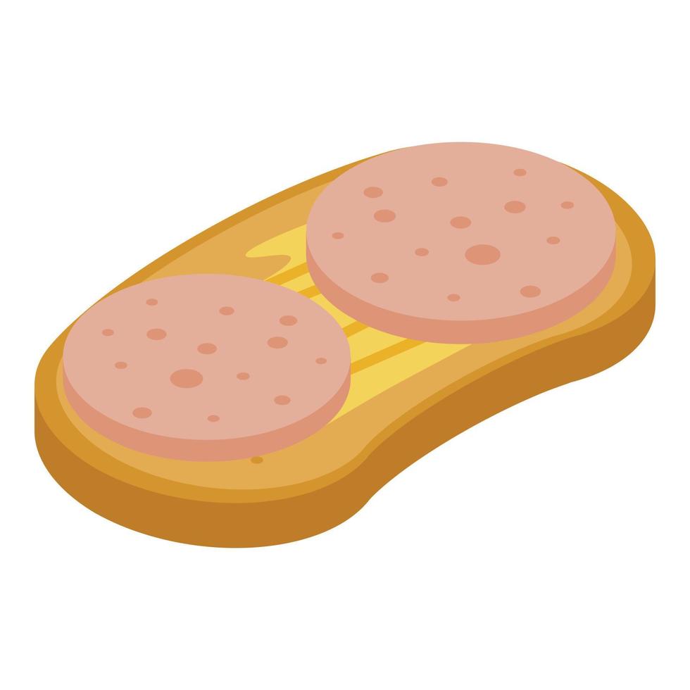 Classic sandwich icon, isometric style vector