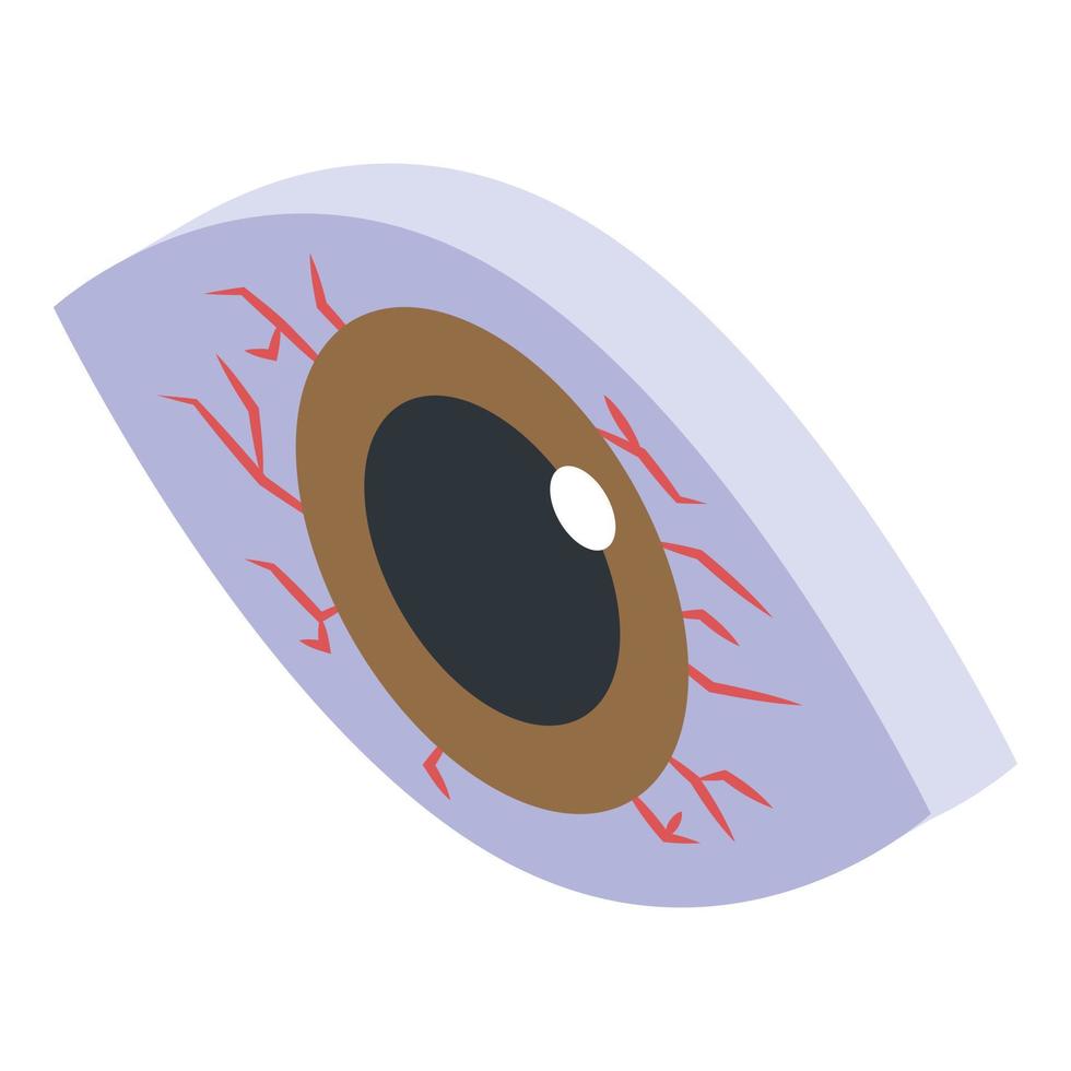 Tired eye icon, isometric style vector
