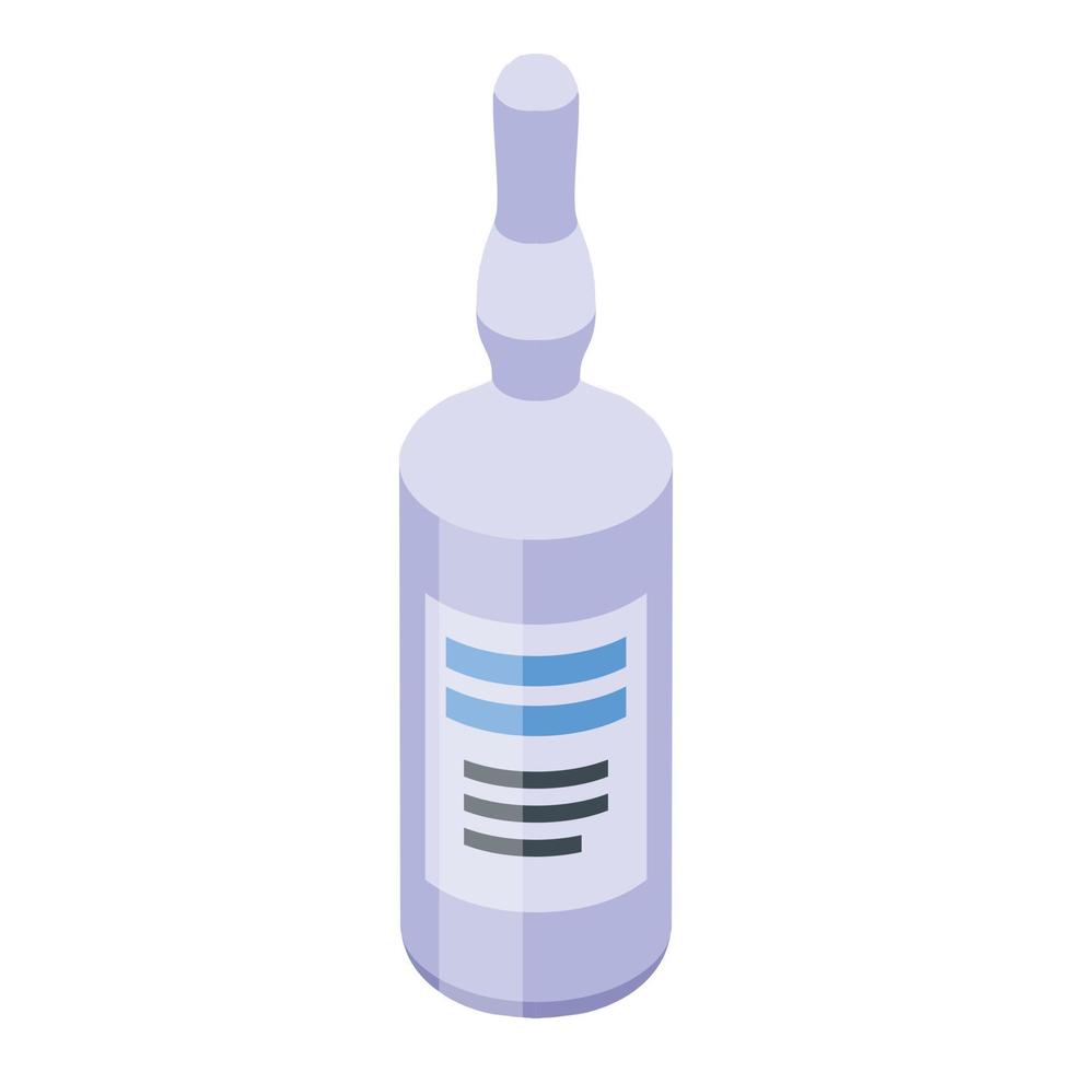 Syringe ampule icon, isometric style vector