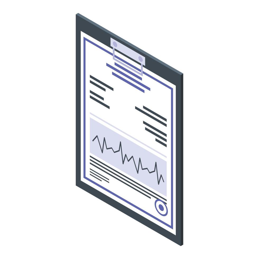 Measles patient card icon, isometric style vector