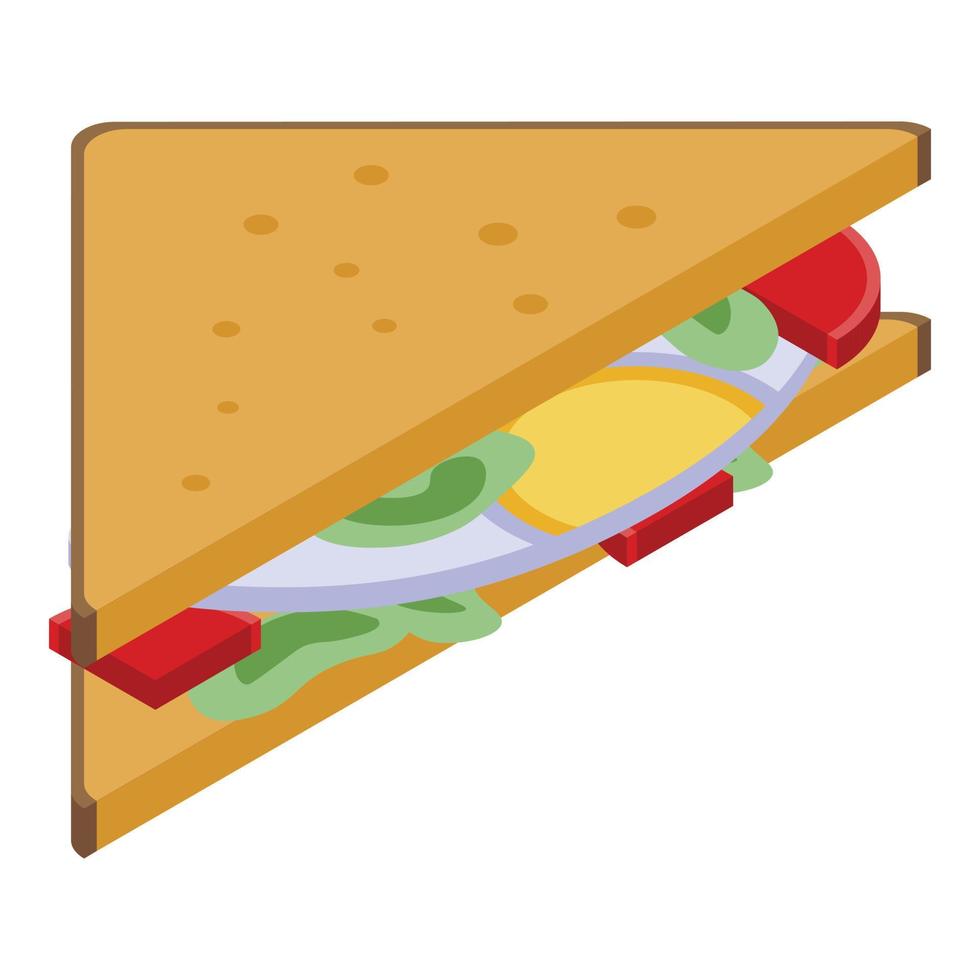 icono de sándwich para niños, estilo isométrico vector