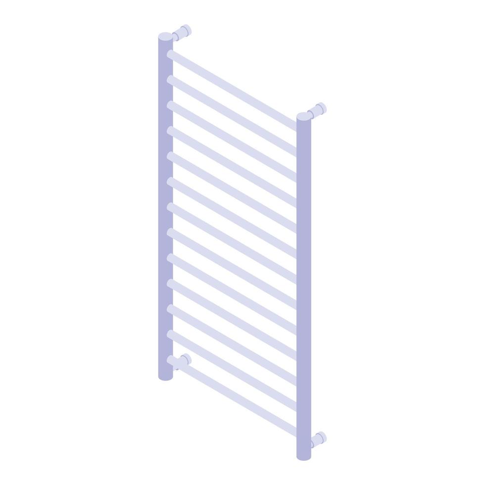 Electric heated towel rail icon, isometric style vector