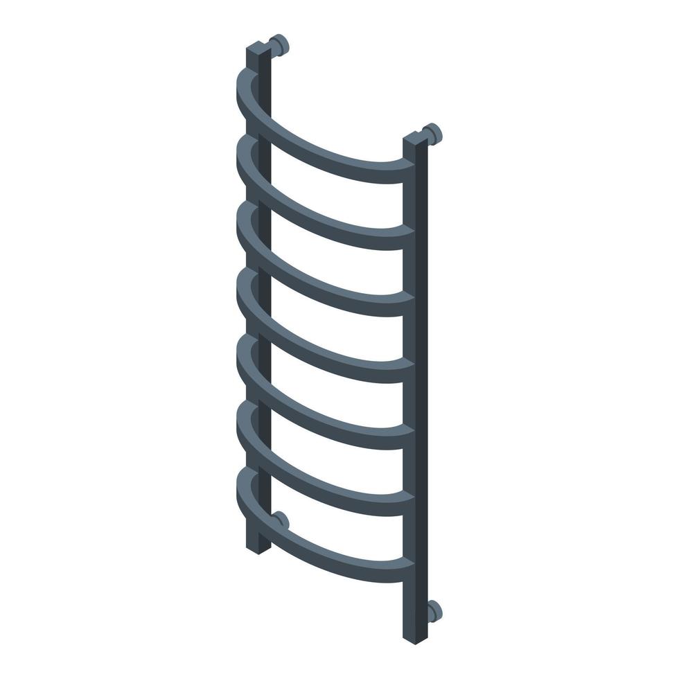 Home heated towel rail icon, isometric style vector