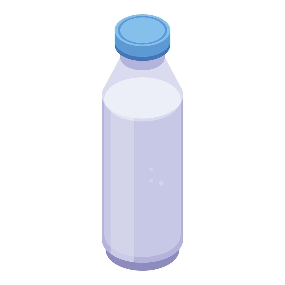 icono de botella de leche, estilo isométrico vector