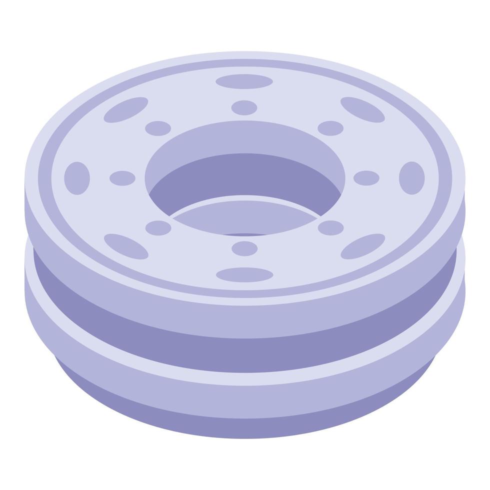 Wheel drive icon, isometric style vector