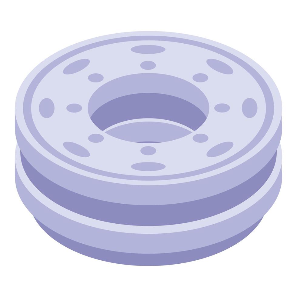 Wheel drive icon, isometric style vector