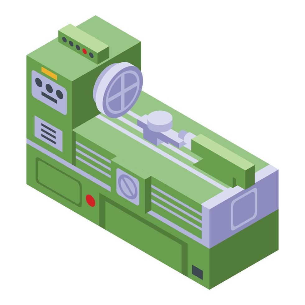 Grinding lathe icon, isometric style vector