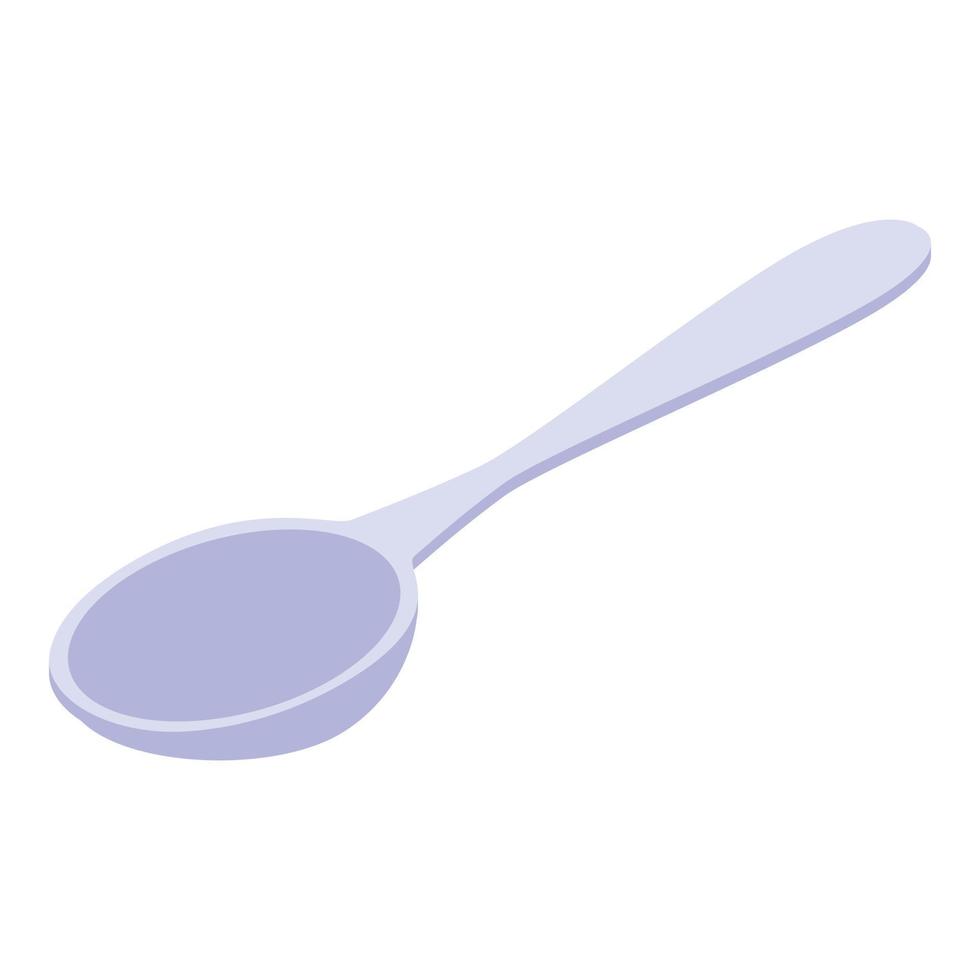 Cereal spoon icon, isometric style vector