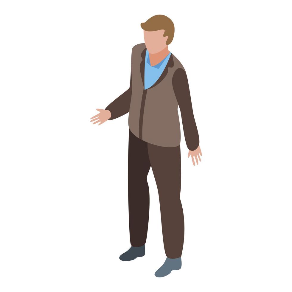 Marketing manager icon, isometric style vector