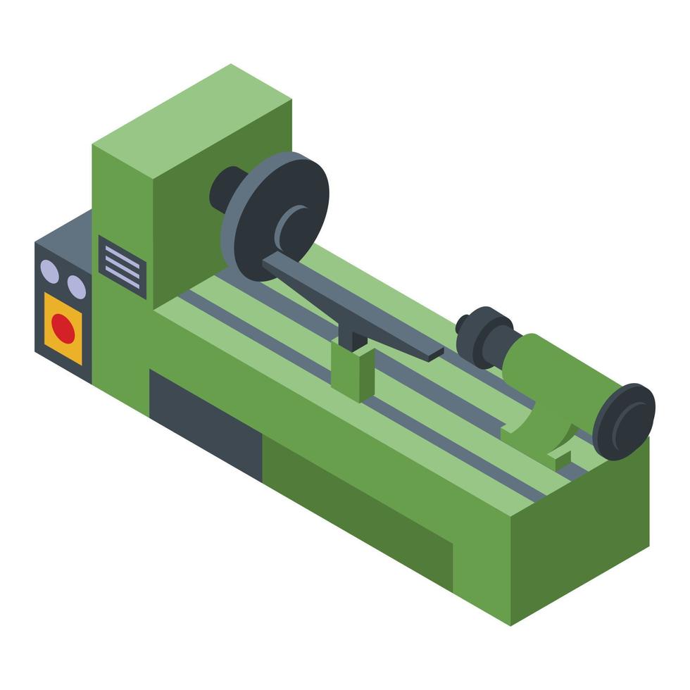 Lathe icon, isometric style vector