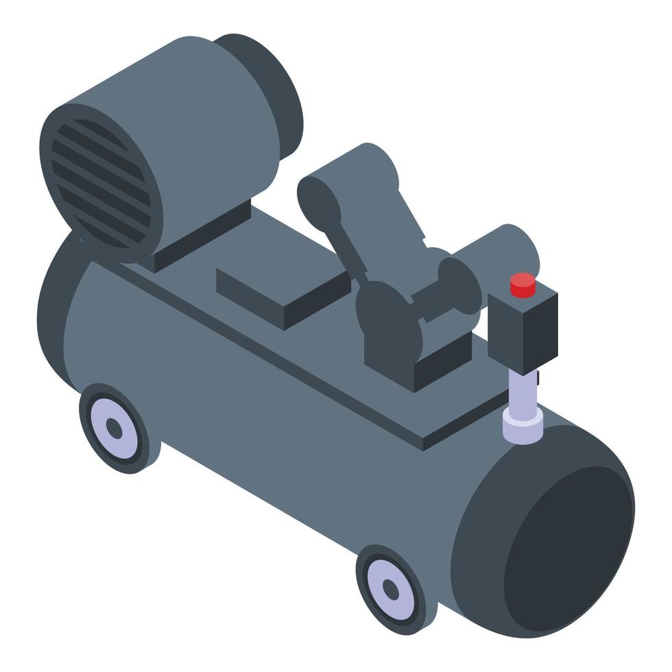 Air compressor unit icon, isometric style vector