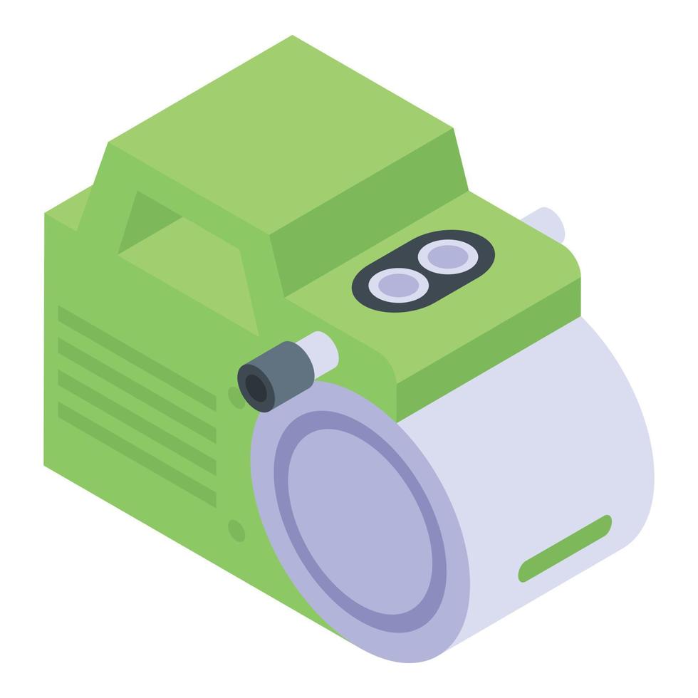 Tank air compressor icon, isometric style vector