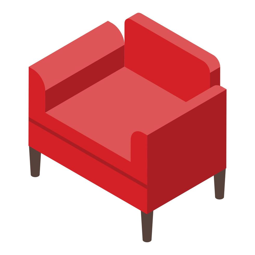 Classic armchair icon, isometric style vector