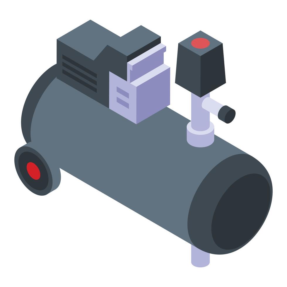 Cold air compressor icon, isometric style vector