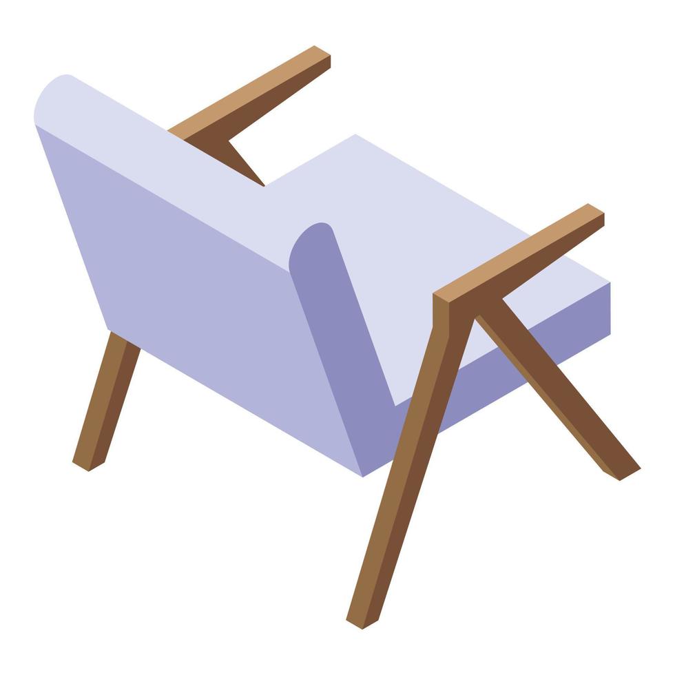 icono de sillón de casa, estilo isométrico vector