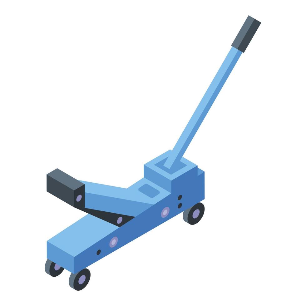 Jack hydraulic icon, isometric style vector