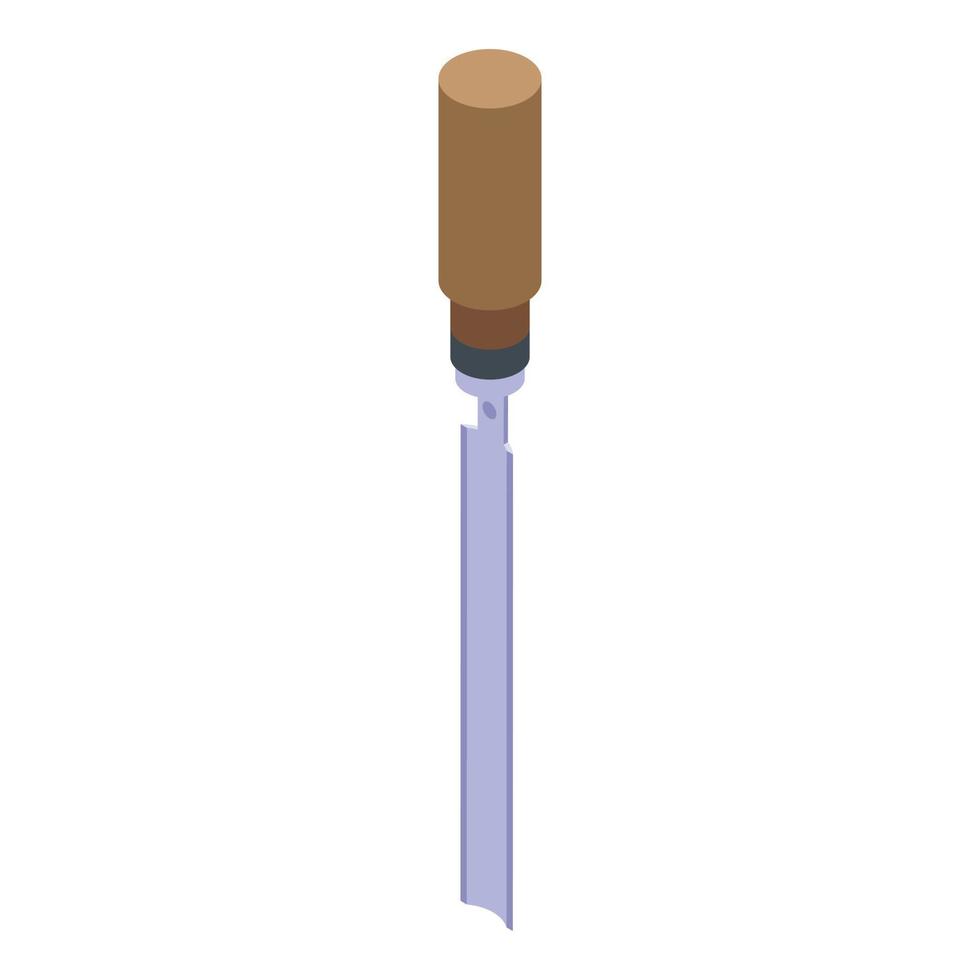 Masonry chisel icon, isometric style vector