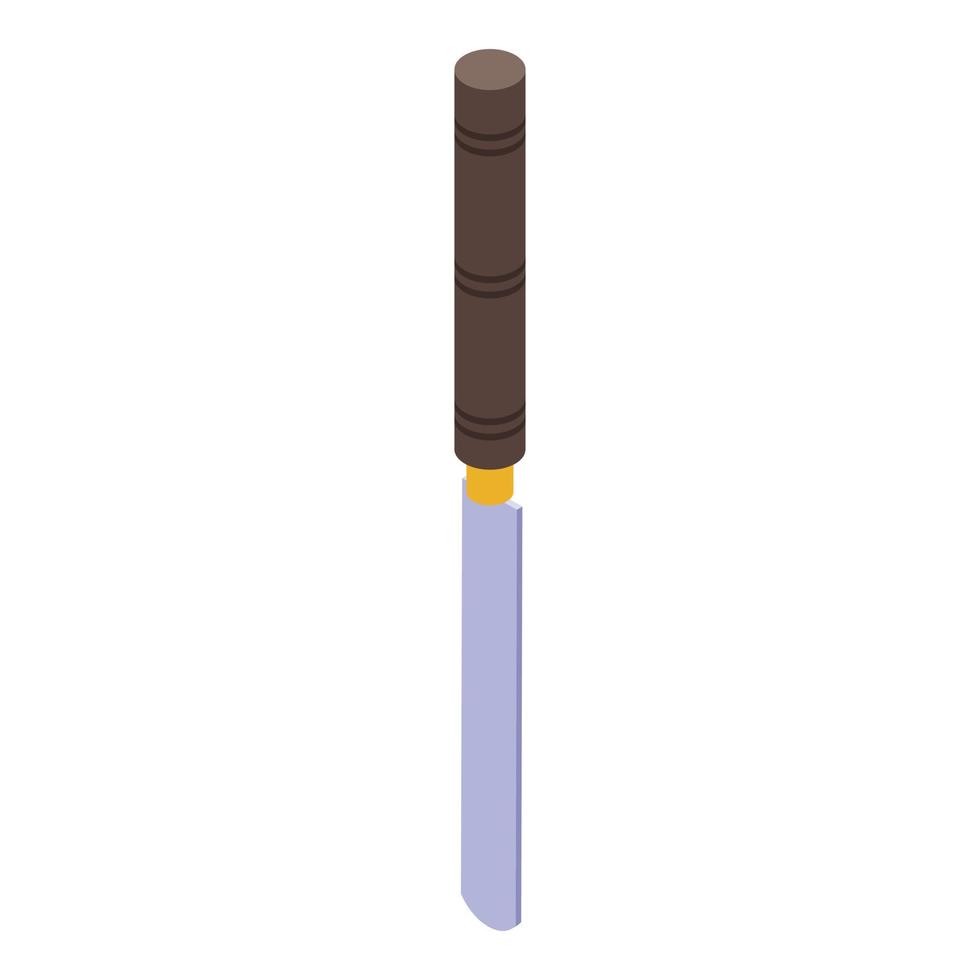 Craft chisel icon, isometric style vector