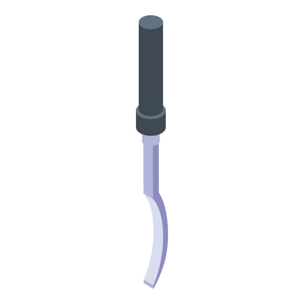 Carpenter chisel icon, isometric style vector