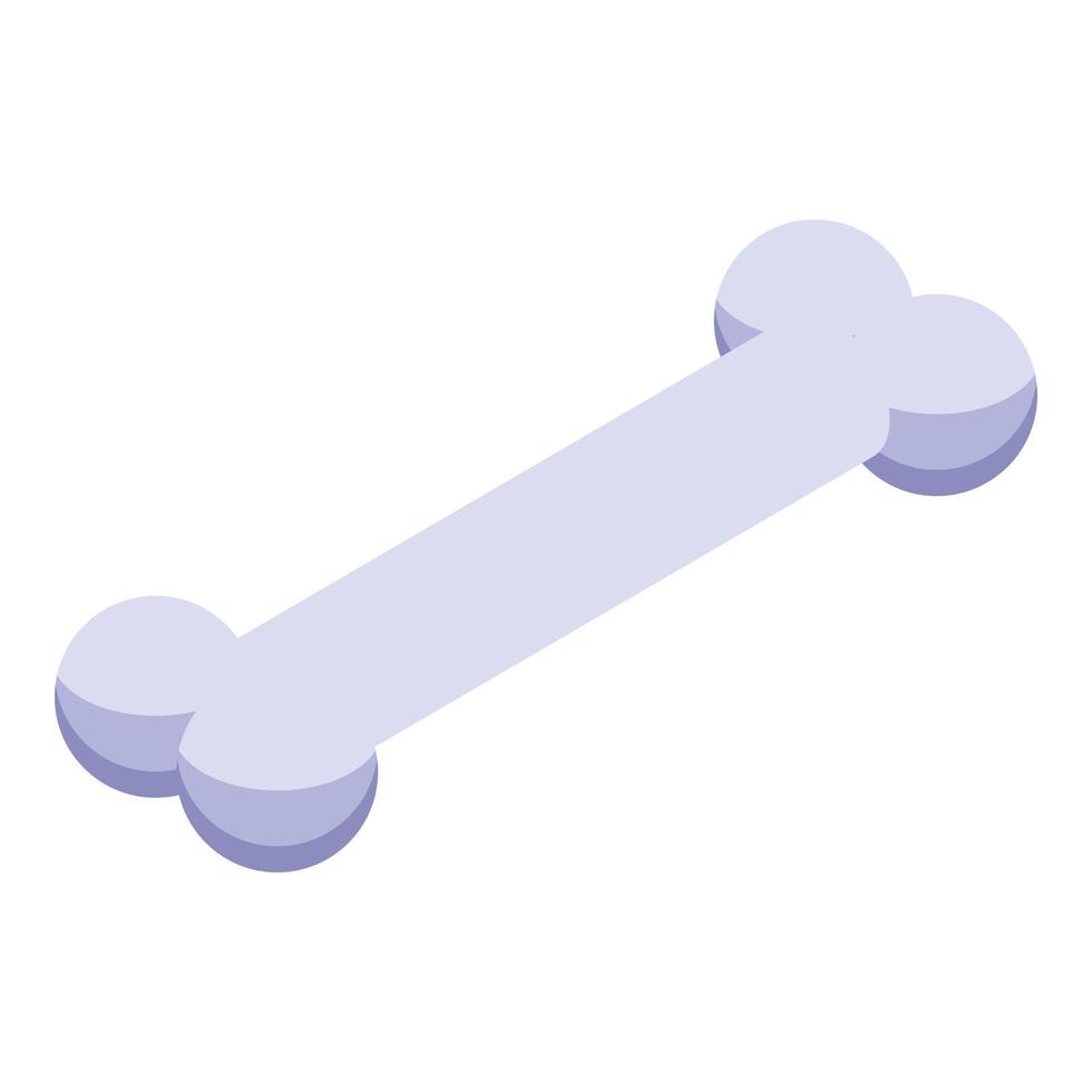 Corgi dog bone icon, isometric style vector