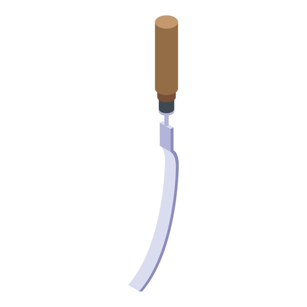 Chisel instrument icon, isometric style vector