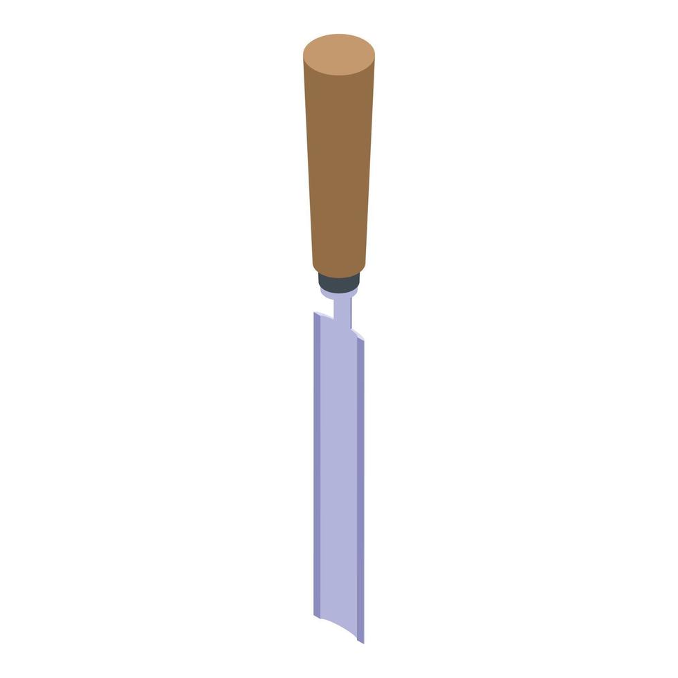 Repair chisel icon, isometric style vector