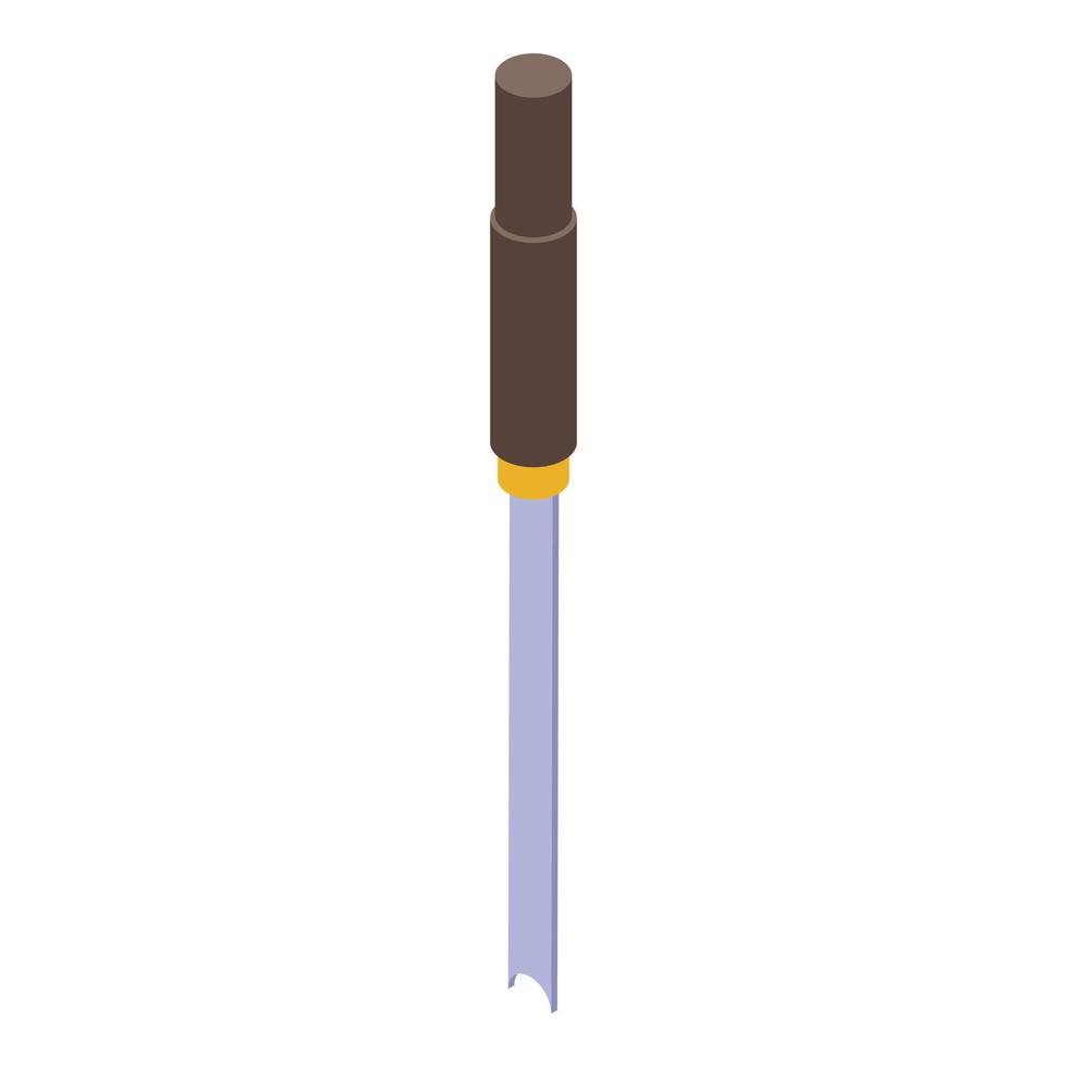 Construction chisel icon, isometric style vector