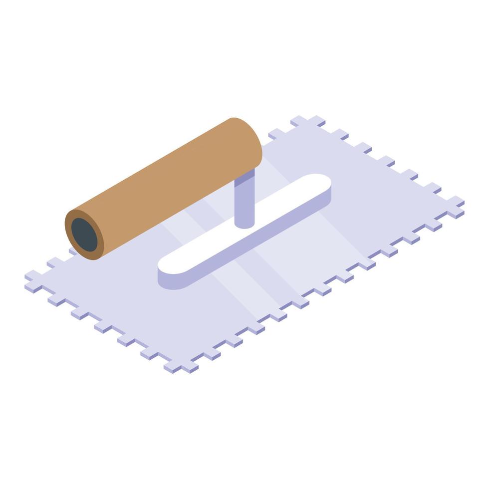 Putty knife equipment icon, isometric style vector