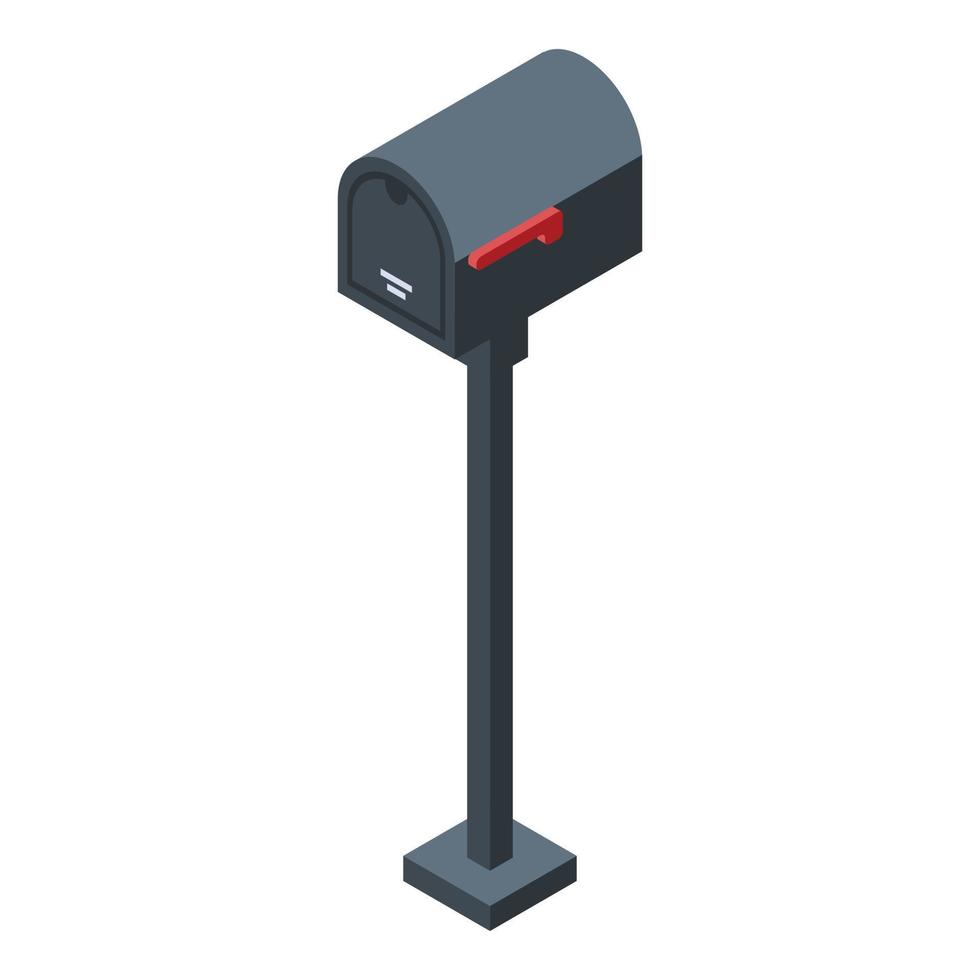 House mail box icon, isometric style vector