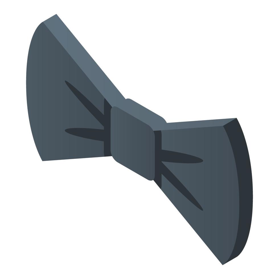 Butler bow tie icon, isometric style vector