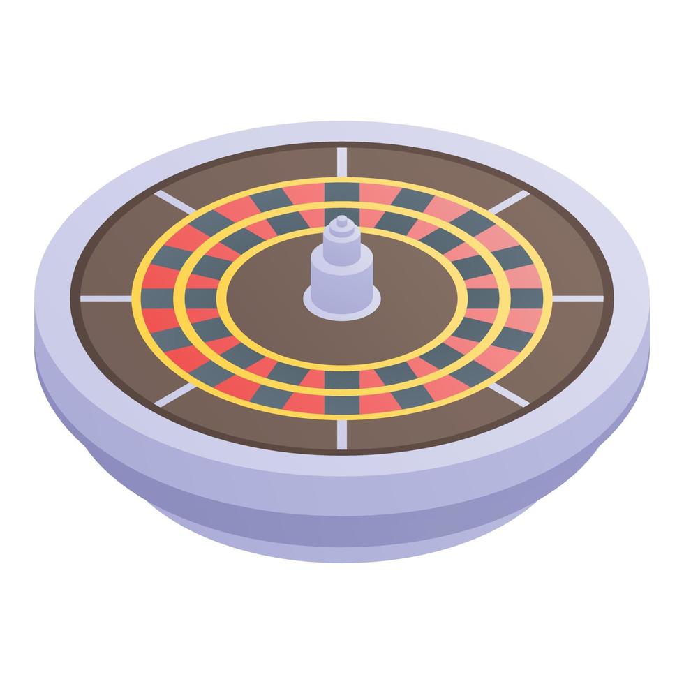 Casino roulette icon, isometric style vector