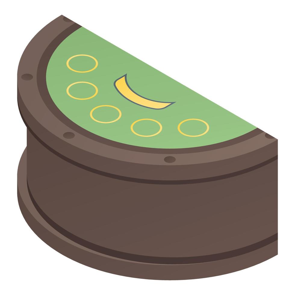 Pocker casino table icon, isometric style vector