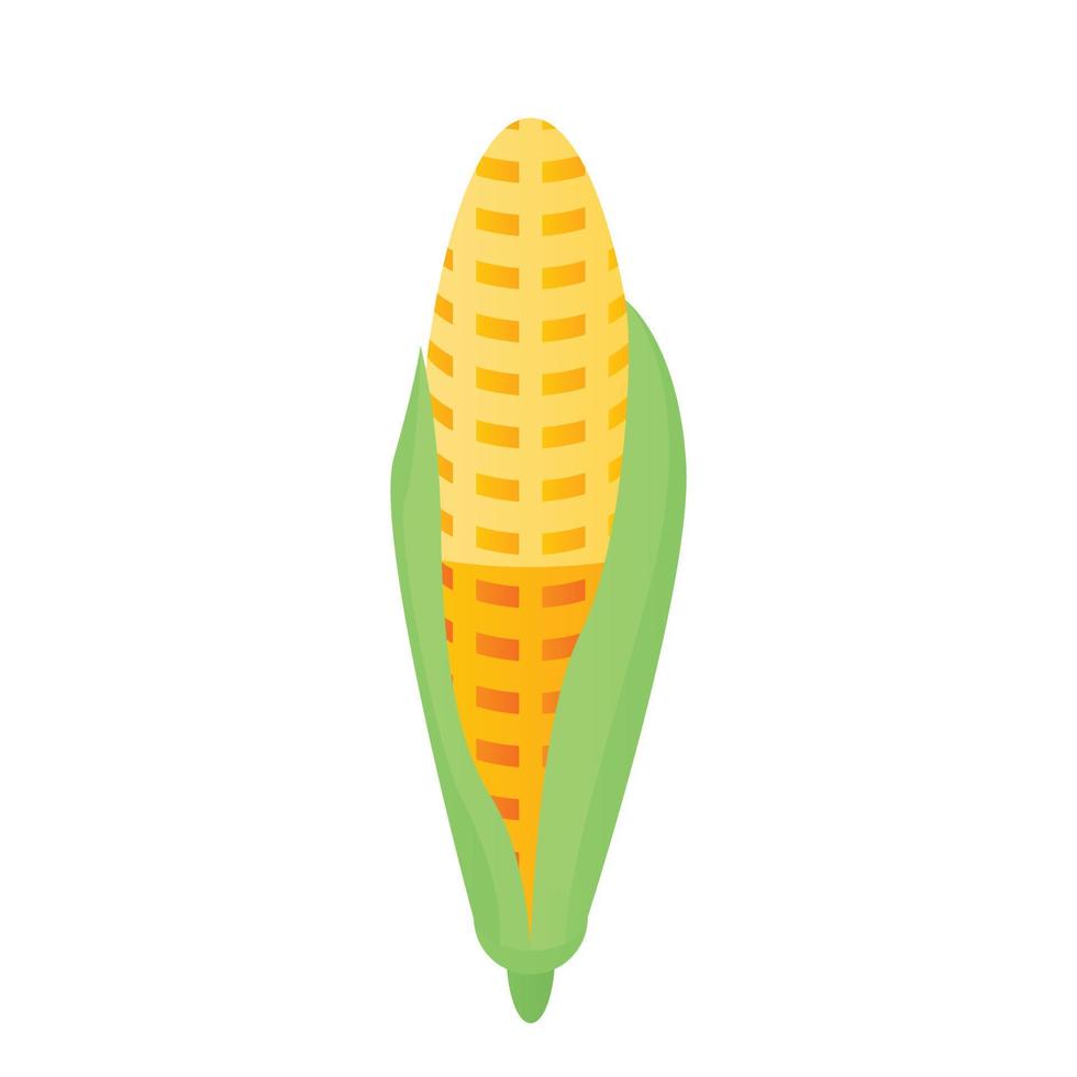 Farmer corn icon, isometric style vector