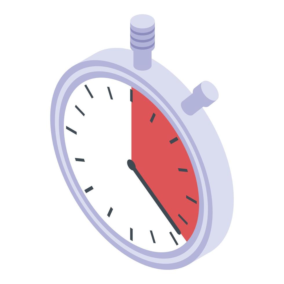 Fast stopwatch delivery icon, isometric style vector