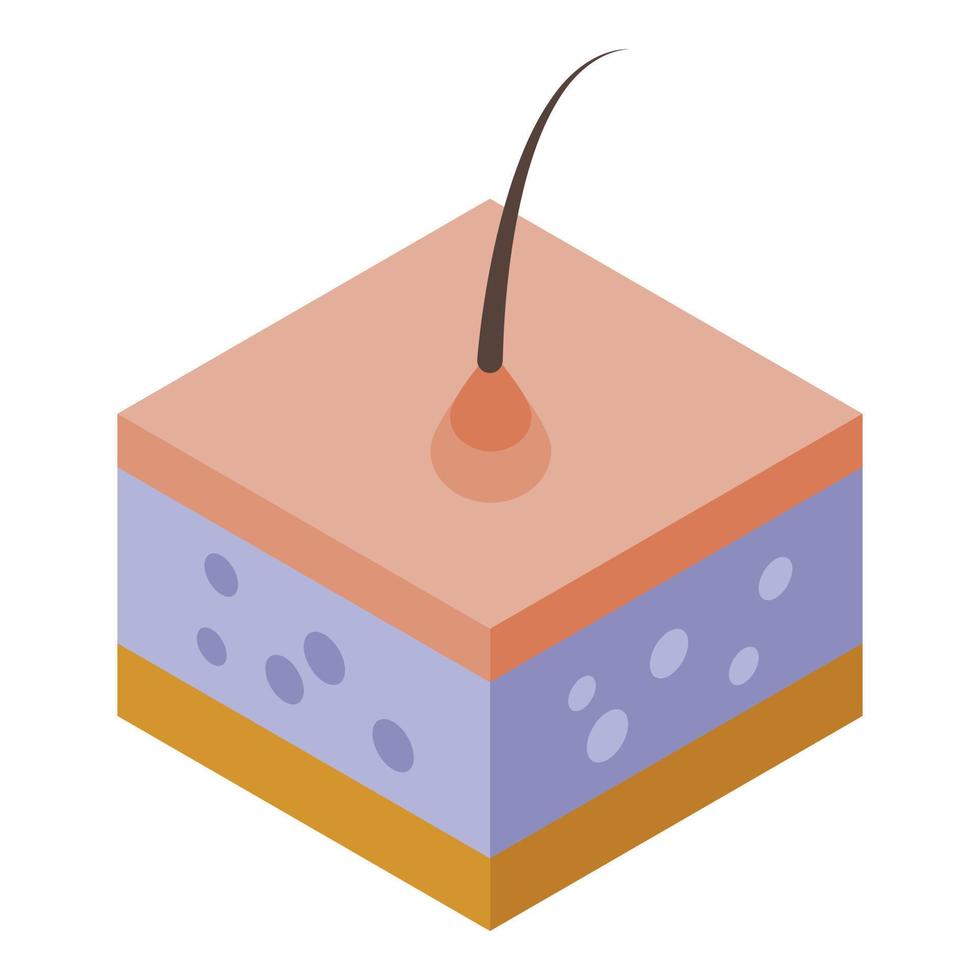 Cosmetic hair removal icon, isometric style vector