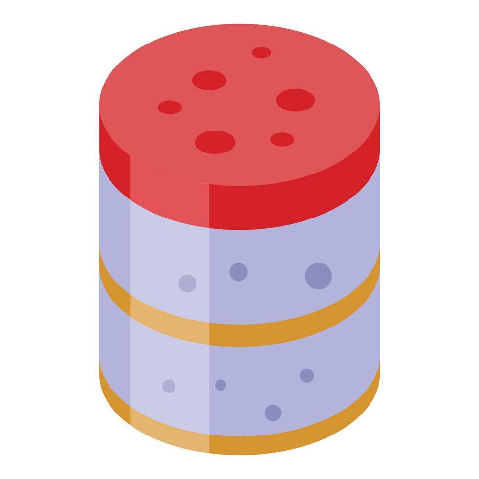 Small confectioner cake icon, isometric style vector