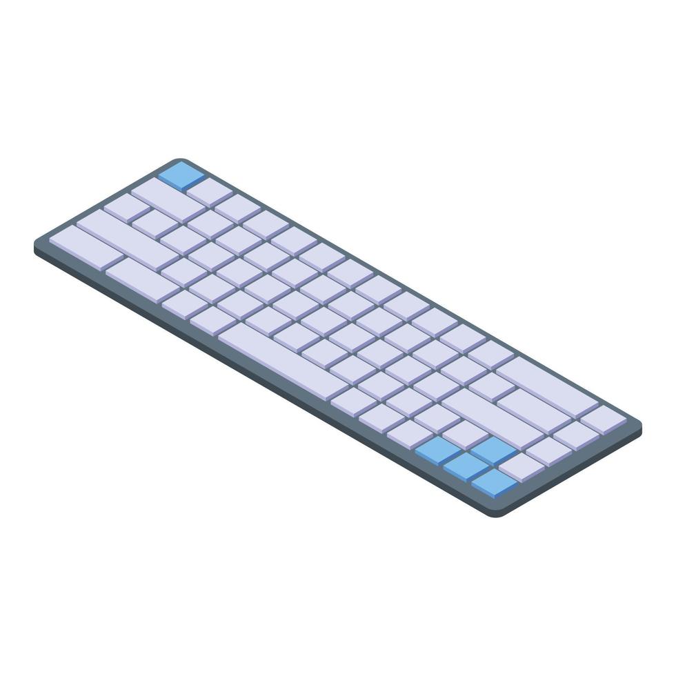 Programming keyboard icon, isometric style vector