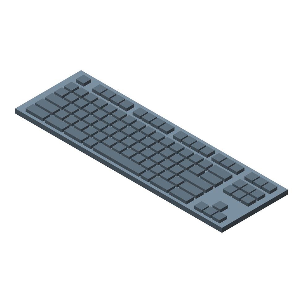 icono de teclado digital, estilo isométrico vector