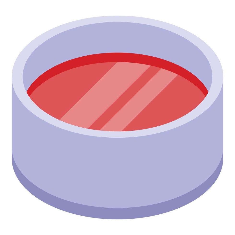 Grinded meat icon, isometric style vector