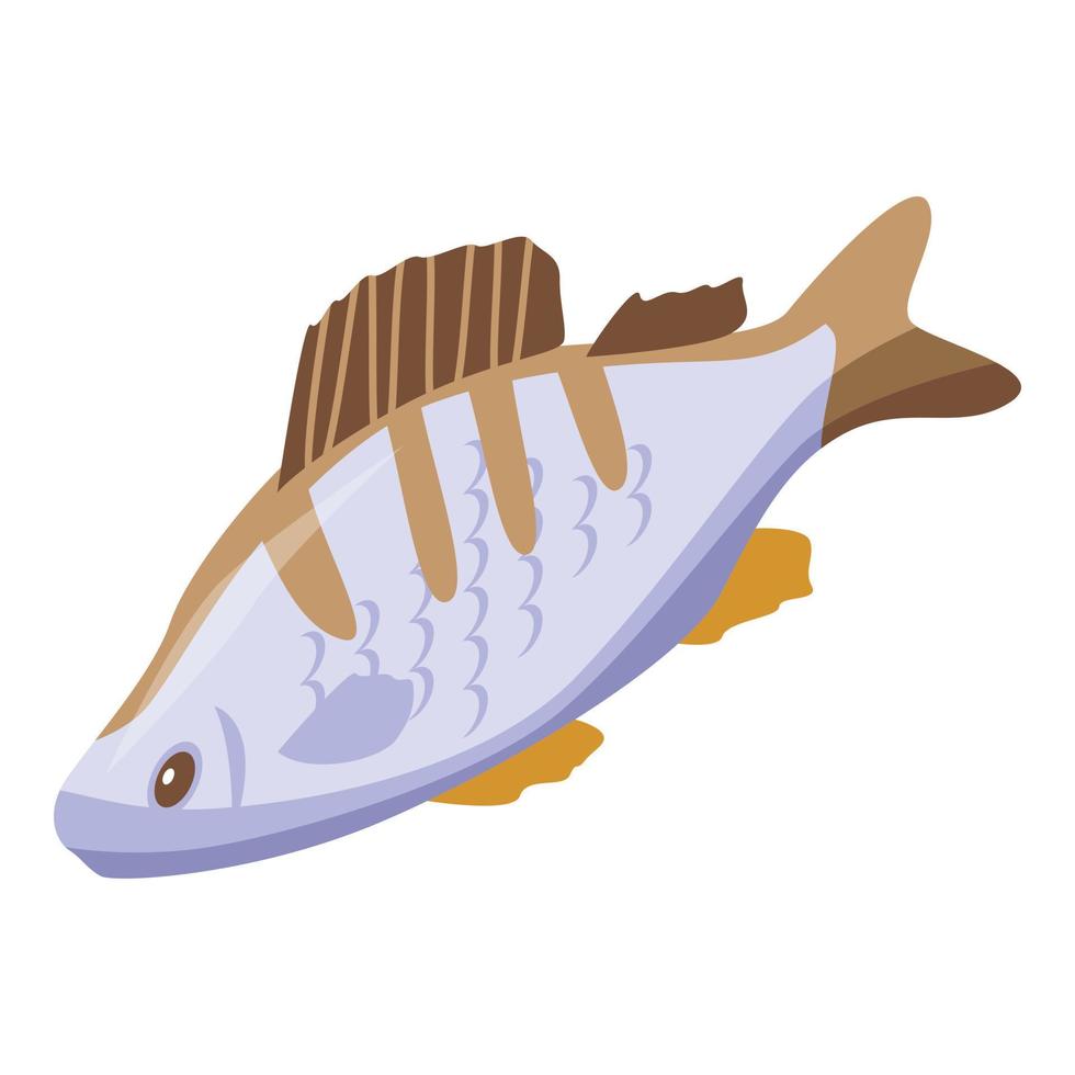 Fish farm icon, isometric style vector