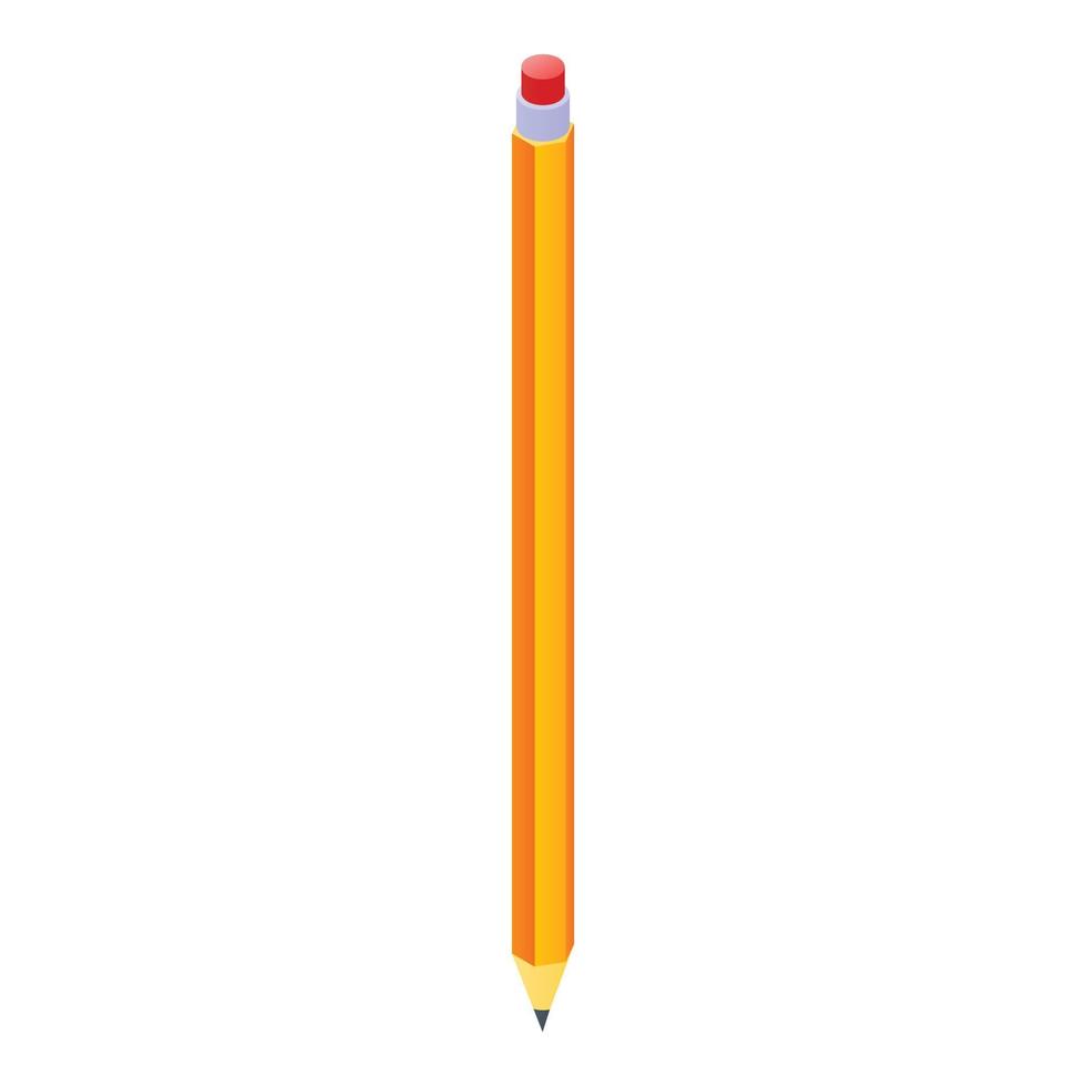 Translator pencil icon, isometric style vector