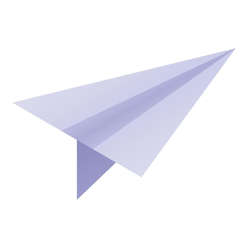 icono de avión de papel, estilo isométrico vector