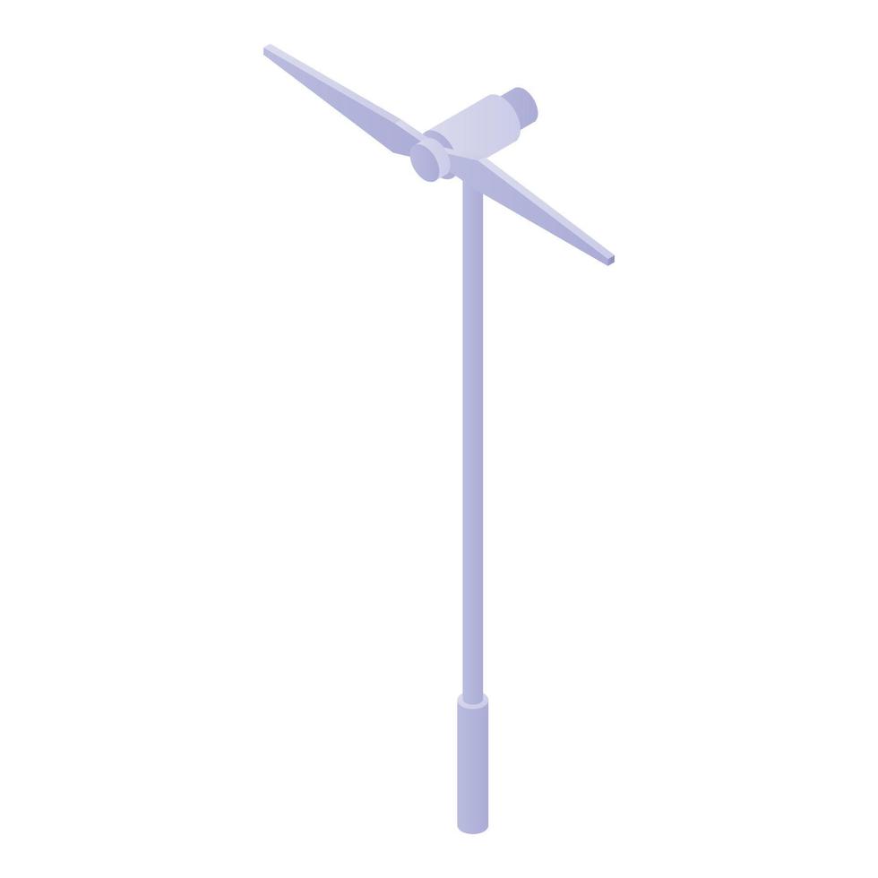Wind turbine icon, isometric style vector
