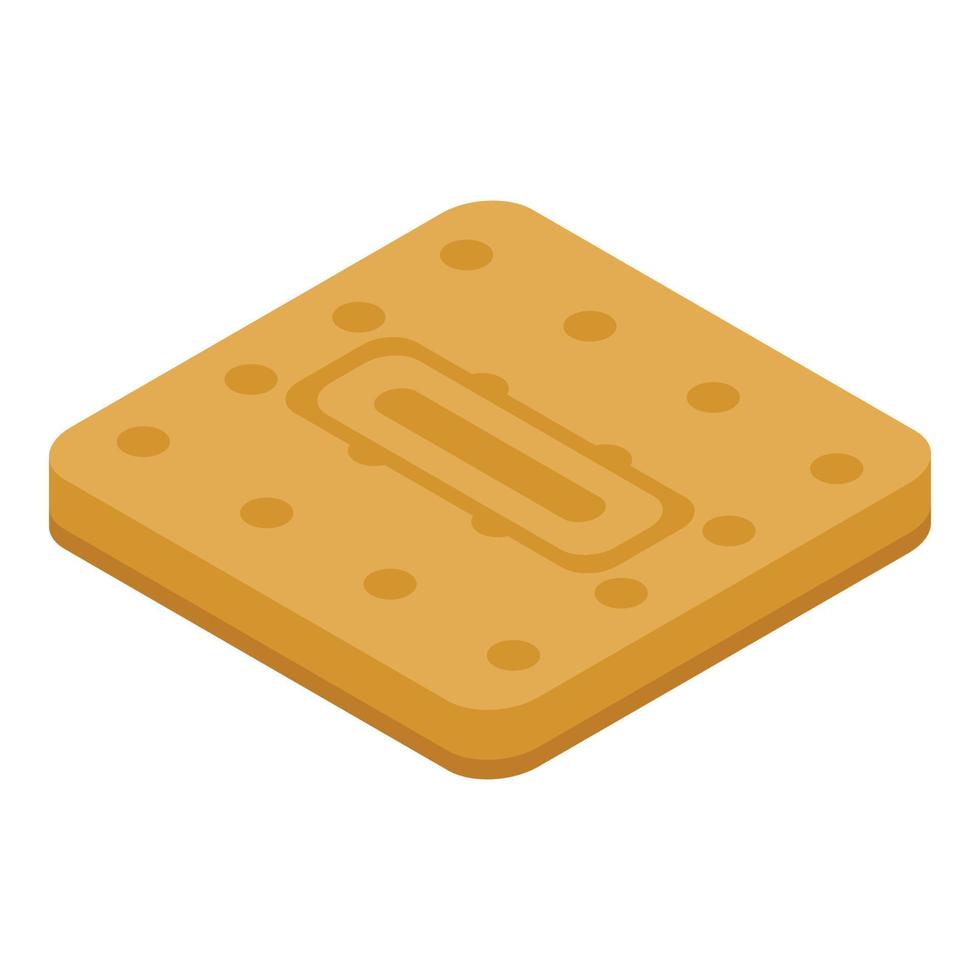 Confectioner cookie icon, isometric style vector