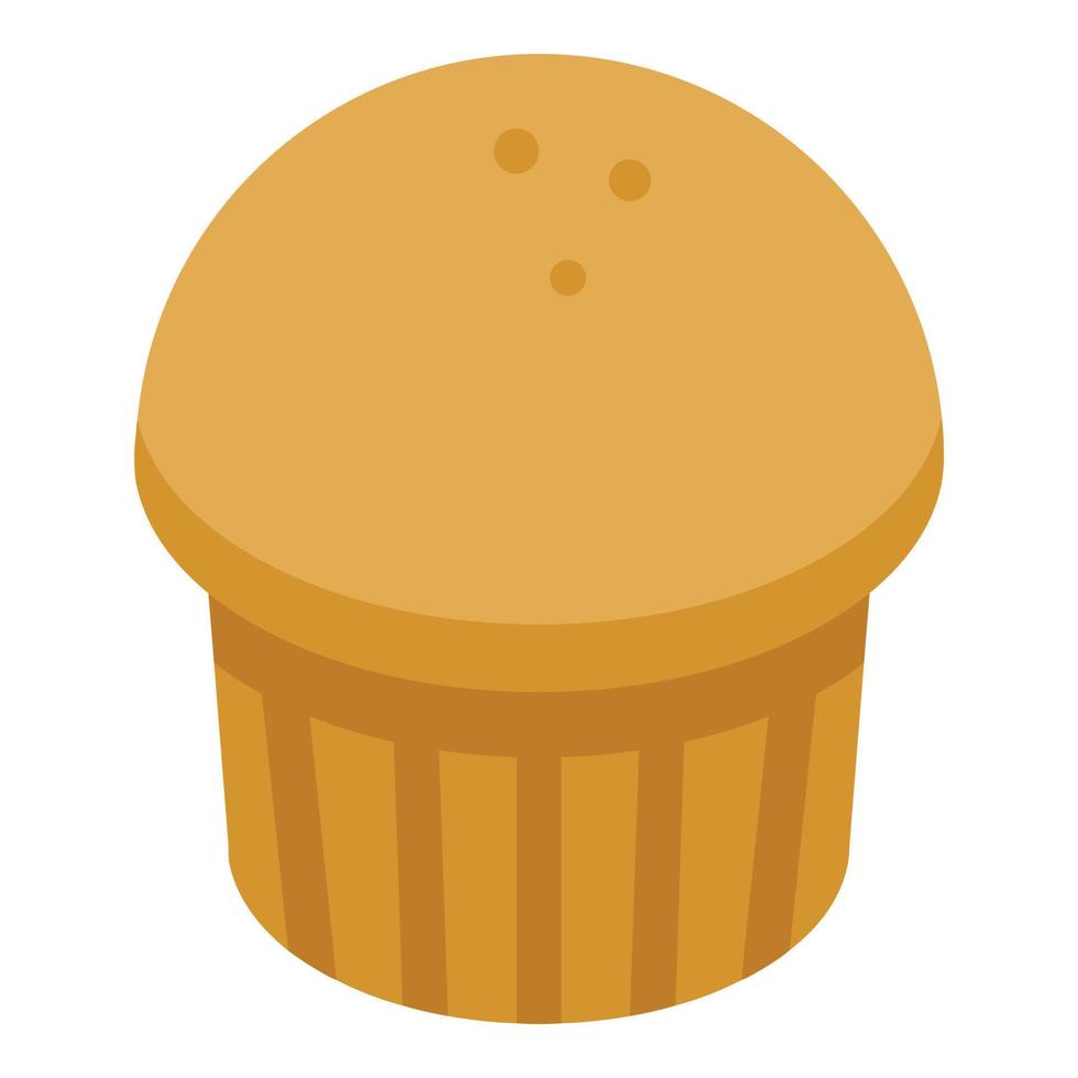 Cupcake icon, isometric style vector