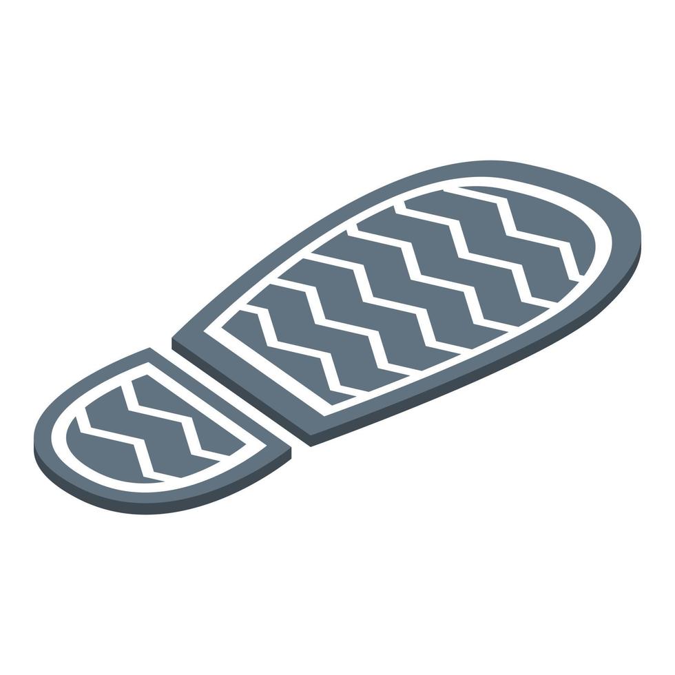 Investigator foot print icon, isometric style vector