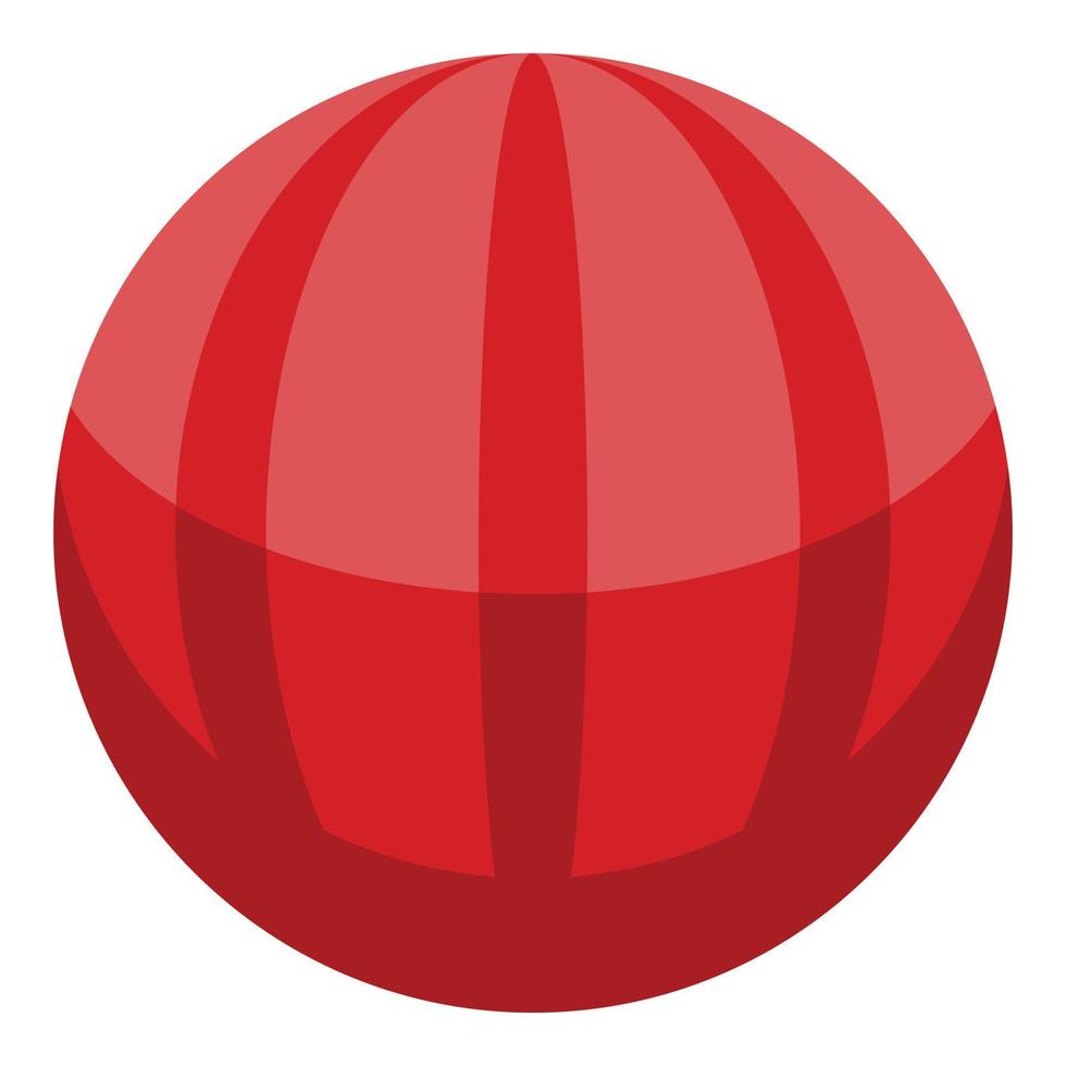 Dog play ball icon, isometric style vector