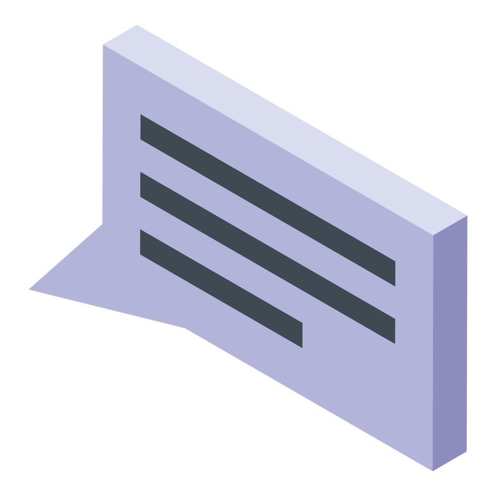 Personal guard chat icon, isometric style vector